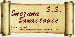 Snežana Samailović vizit kartica